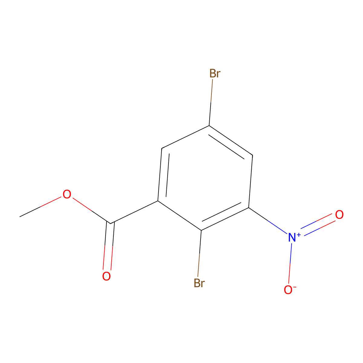 Methyl 2,5-dibromo-3-nitrobenzoate molecular structure, CAS 1215298-17-1