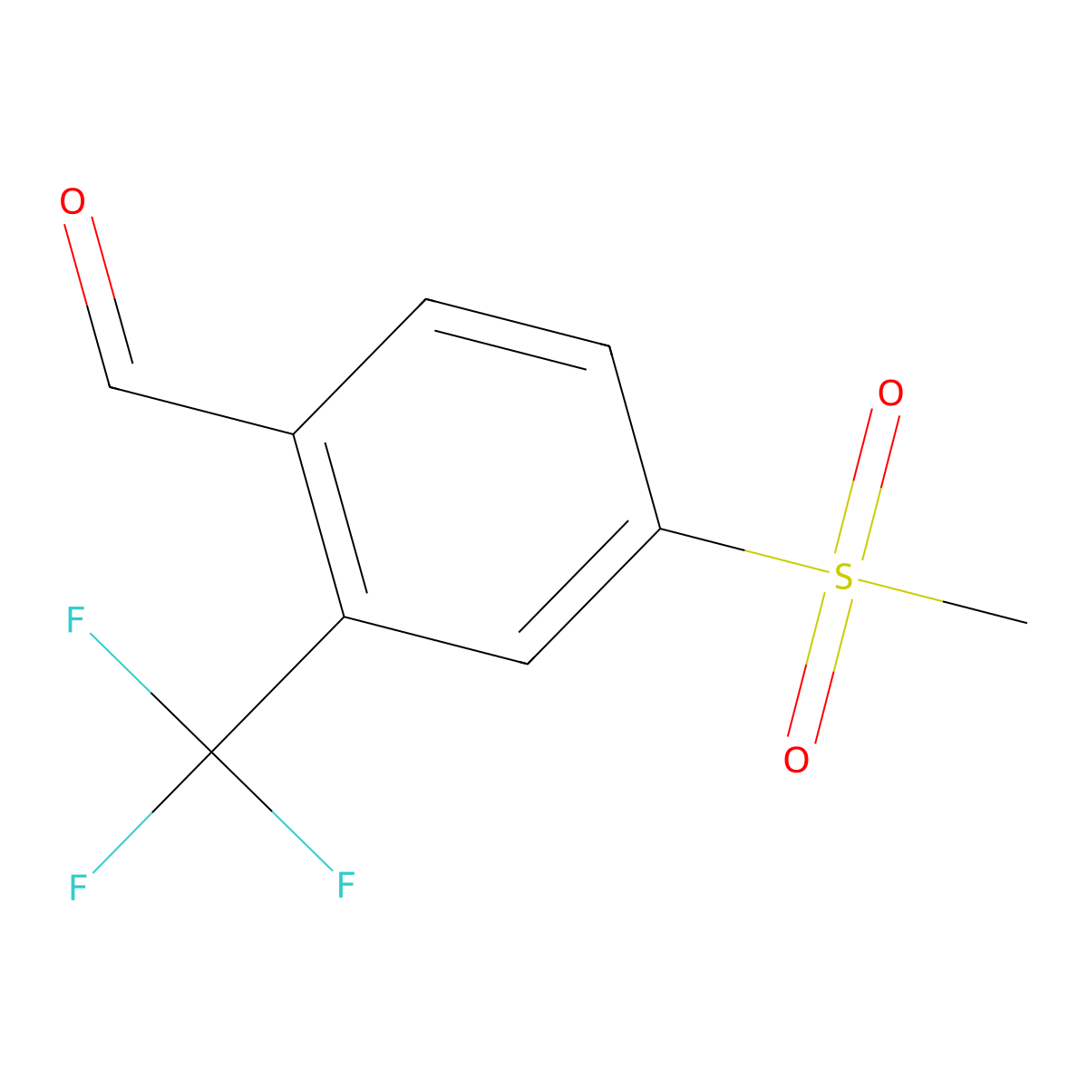 4-Methanesulfonyl-2-(trifluoromethyl)benzaldehyde molecular structure, CAS 1215310-75-0