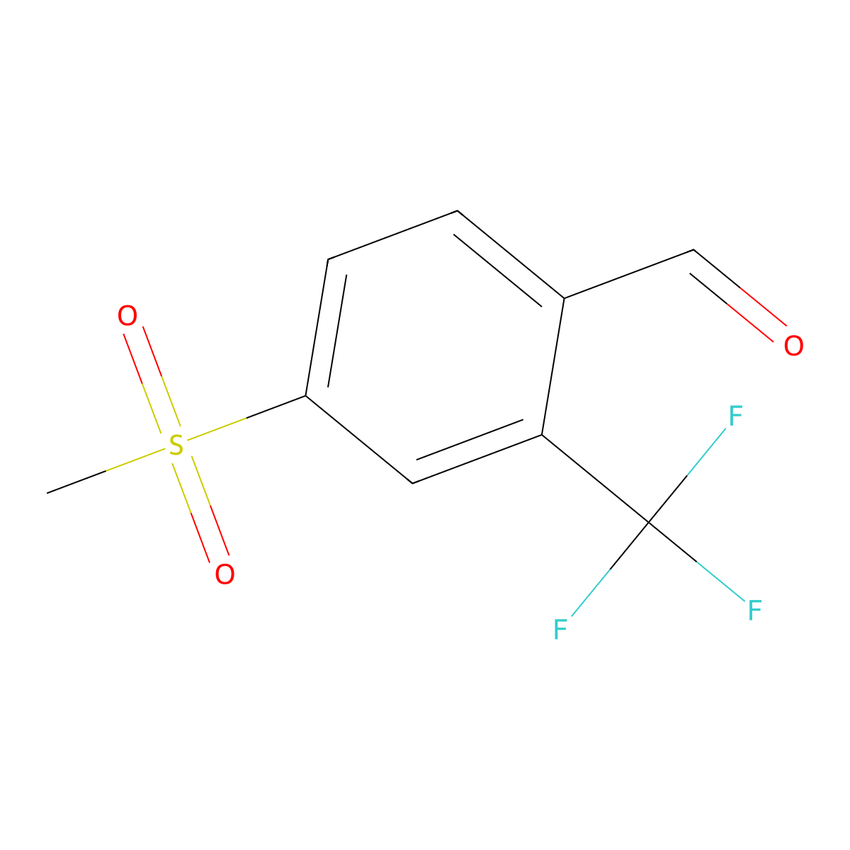 4-Methanesulfonyl-2-(trifluoromethyl)benzaldehyde molecular structure, CAS 1215310-75-0