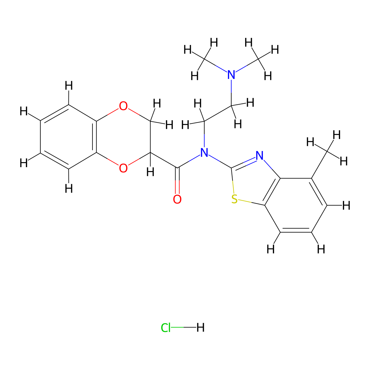 N-(2-(dimethylamino)ethyl)-N-(4-methylbenzo[d]thiazol-2-yl)-2,3-dihydrobenzo[b][1,4]dioxine-2-carboxamide hydrochloride molecular structure, CAS 1215316-07-6
