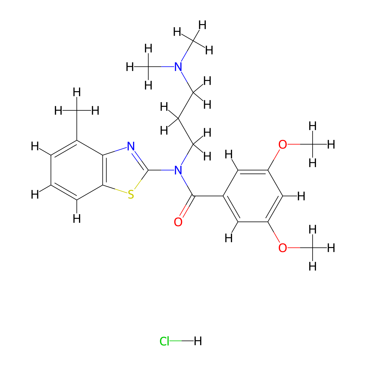 N-(3-(dimethylamino)propyl)-3,5-dimethoxy-N-(4-methylbenzo[d]thiazol-2-yl)benzamide hydrochloride molecular structure, CAS 1215319-42-8