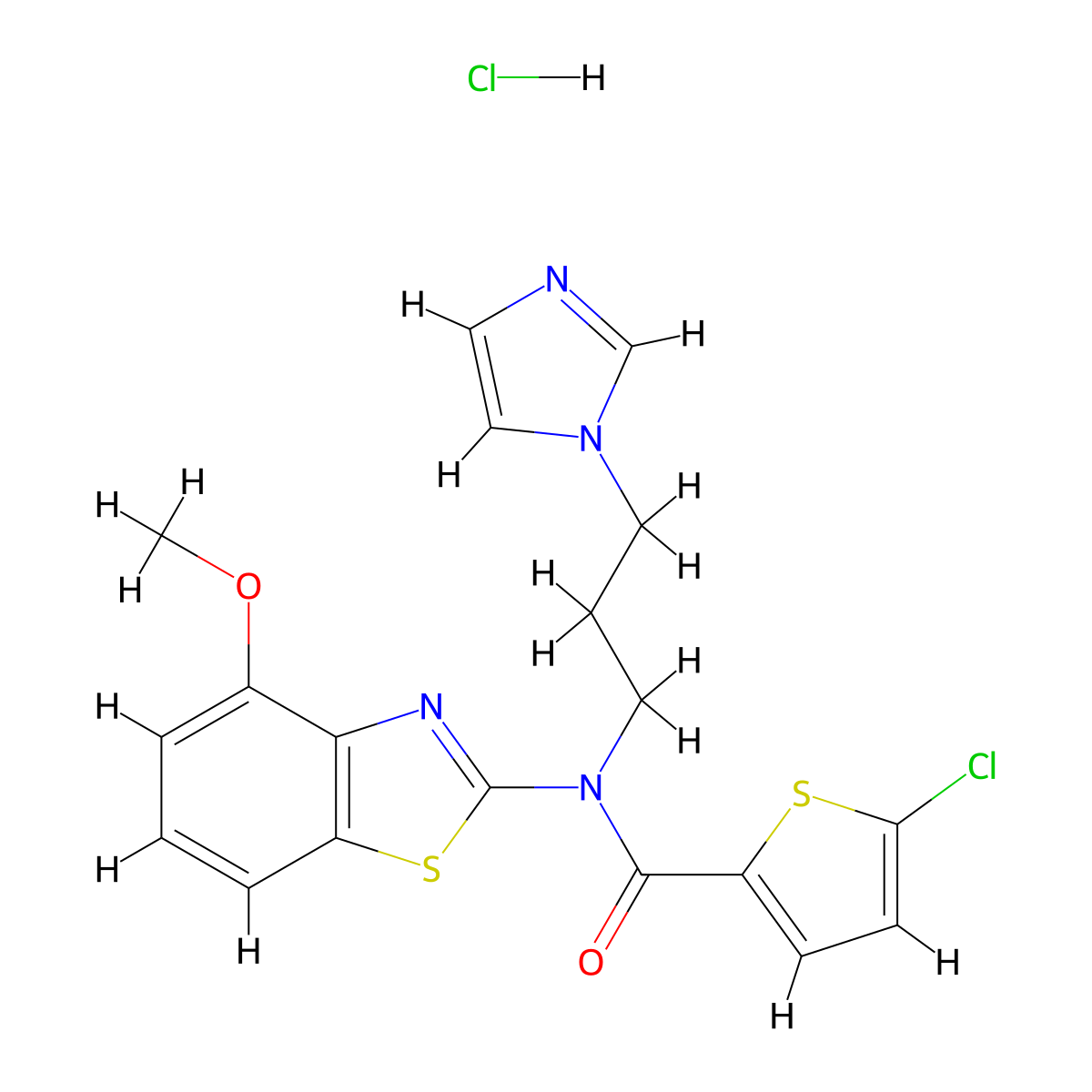 N-(3-(1H-imidazol-1-yl)propyl)-5-chloro-N-(4-methoxybenzo[d]thiazol-2-yl)thiophene-2-carboxamide hydrochloride molecular structure, CAS 1215319-61-1