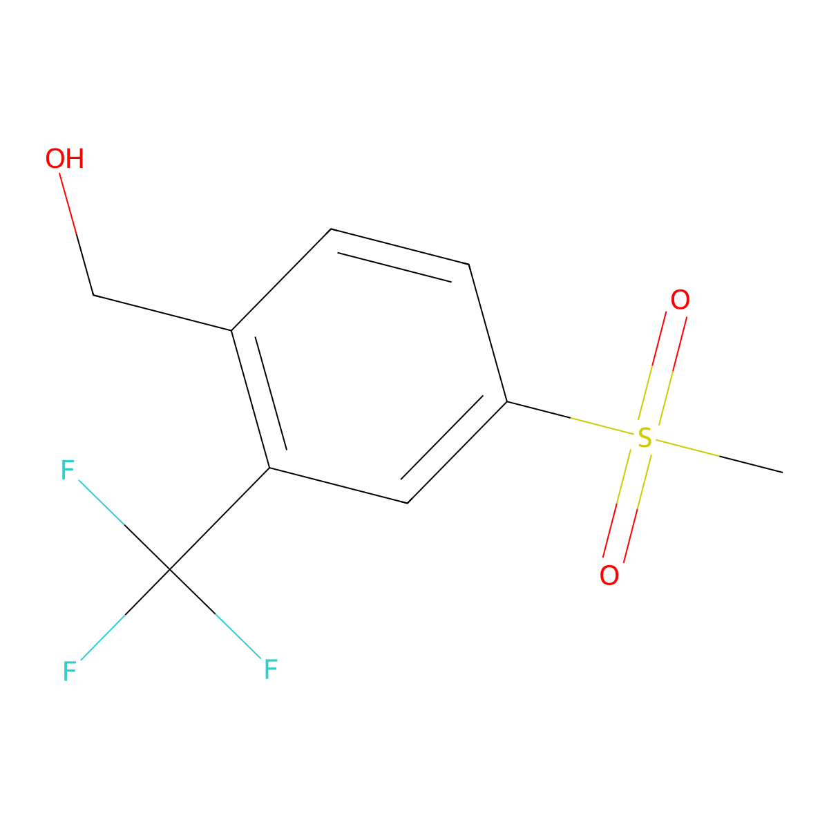 (4-(Methylsulfonyl)-2-(trifluoromethyl)phenyl)methanol molecular structure, CAS 1215323-17-3