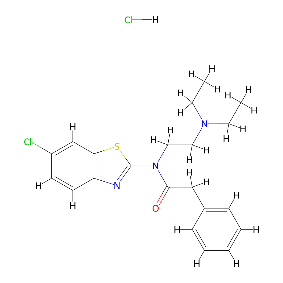 N-(6-chlorobenzo[d]thiazol-2-yl)-N-(2-(diethylamino)ethyl)-2-phenylacetamide hydrochloride molecular structure, CAS 1215324-23-4