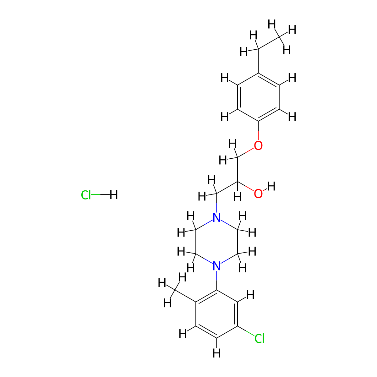 1-[4-(5-Chloro-2-methylphenyl)piperazin-1-YL]-3-(4-ethylphenoxy)propan-2-OL hydrochloride molecular structure, CAS 1215325-89-5