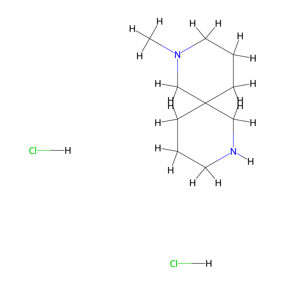 2-Methyl-2,8-diazaspiro[5.5]undecane dihydrochloride molecular structure, CAS 1215327-73-3