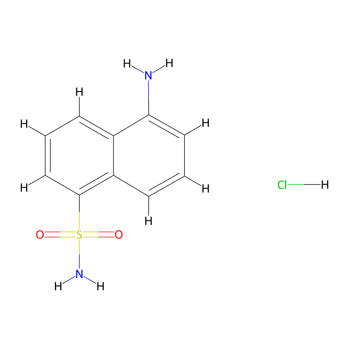 5-Amino-1-naphthalenesulfonamide hydrochloride molecular structure, CAS 1215328-08-7