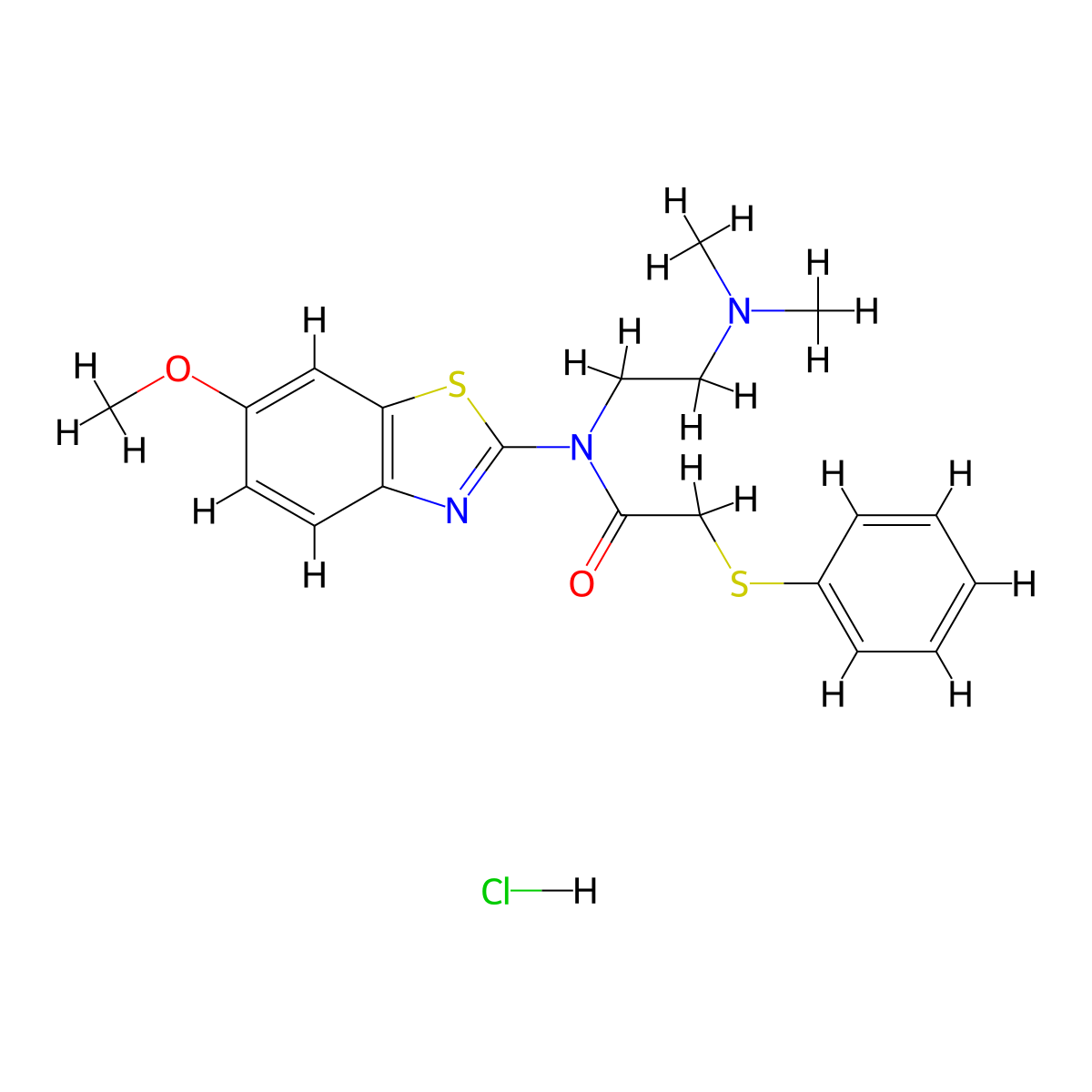 N-(2-(dimethylamino)ethyl)-N-(6-methoxybenzo[d]thiazol-2-yl)-2-(phenylthio)acetamide hydrochloride molecular structure, CAS 1215328-13-4