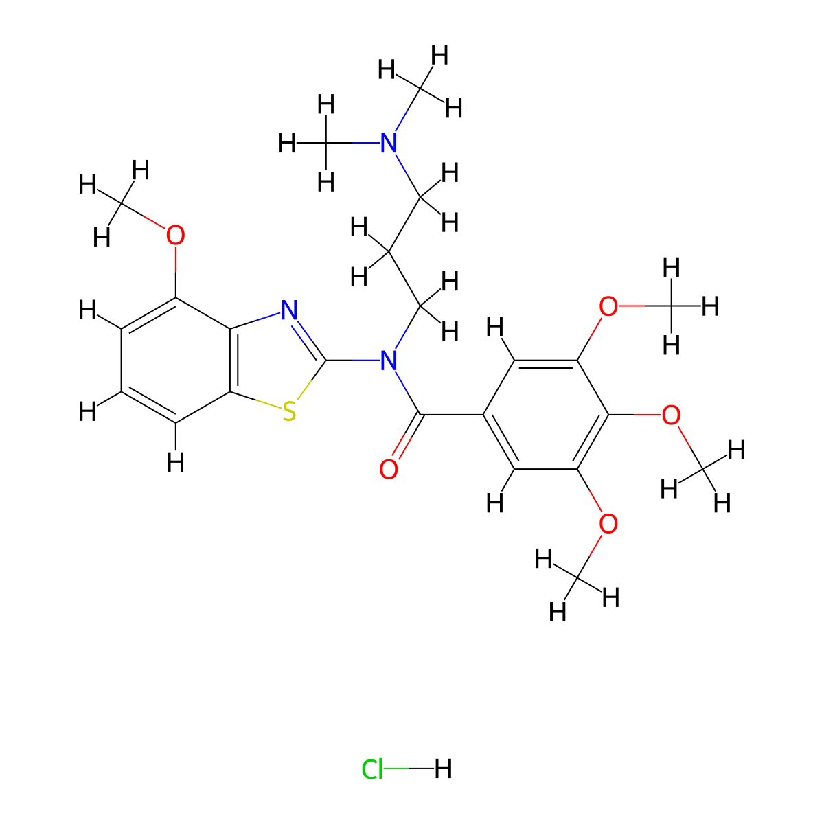 N-[3-(Dimethylamino)propyl]-3,4,5-trimethoxy-N-(4-methoxy-1,3-benzothiazol-2-YL)benzamide hydrochloride molecular structure, CAS 1215328-41-8