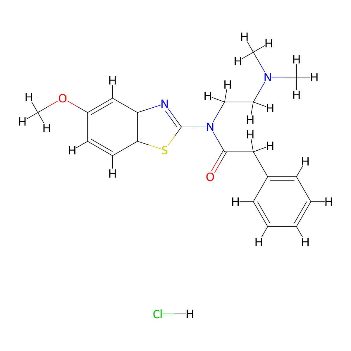 N-(2-(dimethylamino)ethyl)-N-(5-methoxybenzo[d]thiazol-2-yl)-2-phenylacetamide hydrochloride molecular structure, CAS 1215341-14-2