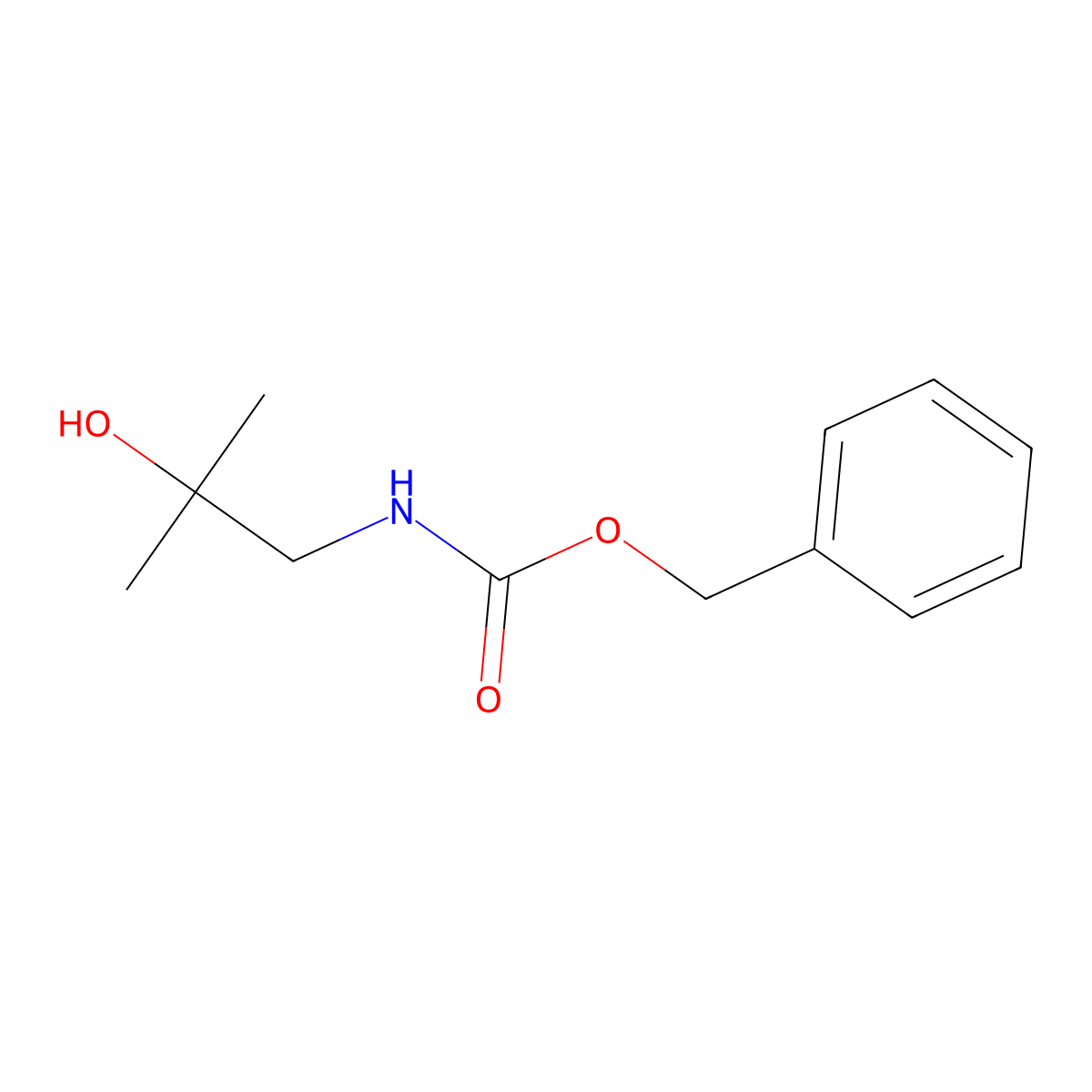 benzyl N-(2-hydroxy-2-methylpropyl)carbamate molecular structure, CAS 1215343-52-4