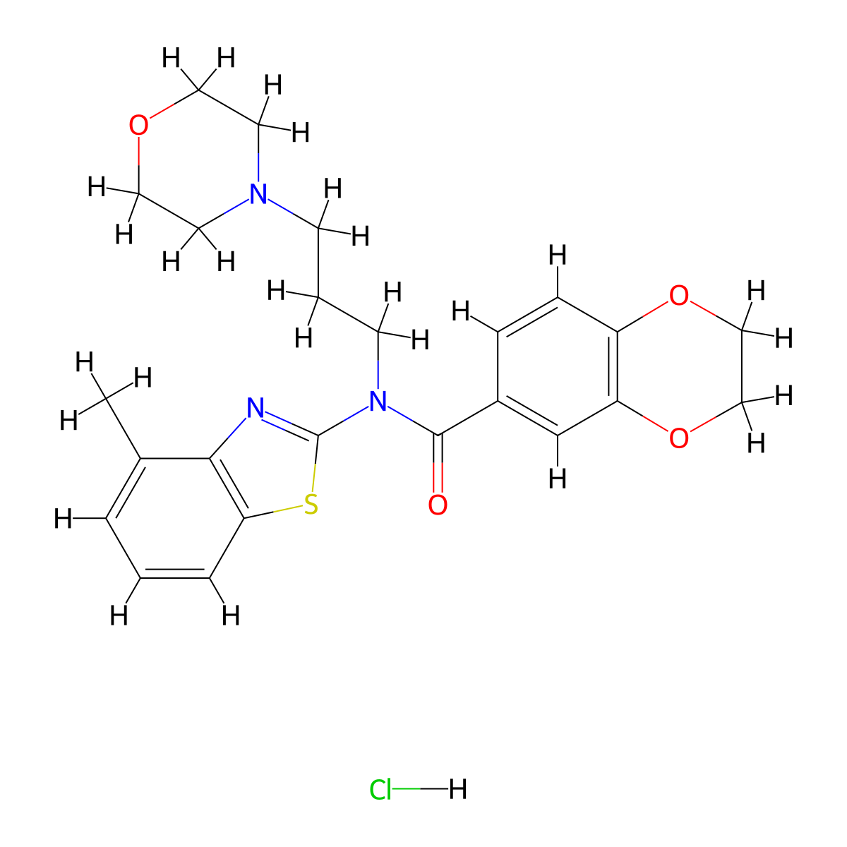 N-(4-methylbenzo[d]thiazol-2-yl)-N-(3-morpholinopropyl)-2,3-dihydrobenzo[b][1,4]dioxine-6-carboxamide hydrochloride molecular structure, CAS 1215344-73-2