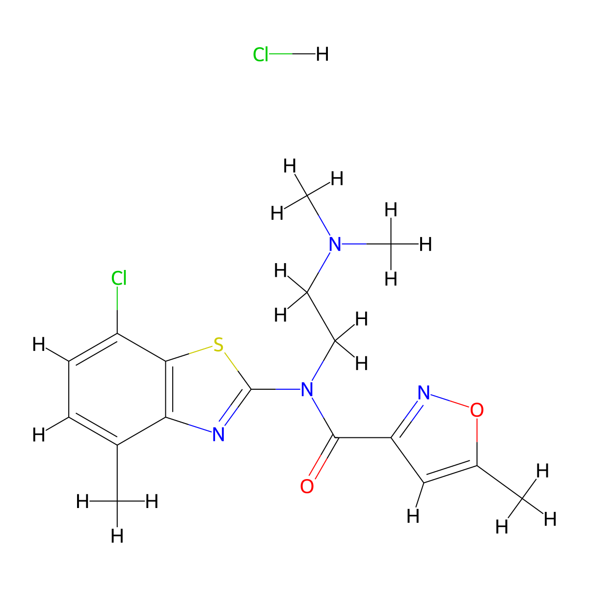 N-(7-Chloro-4-methyl-1,3-benzothiazol-2-YL)-N-[2-(dimethylamino)ethyl]-5-methyl-1,2-oxazole-3-carboxamide hydrochloride molecular structure, CAS 1215347-47-9