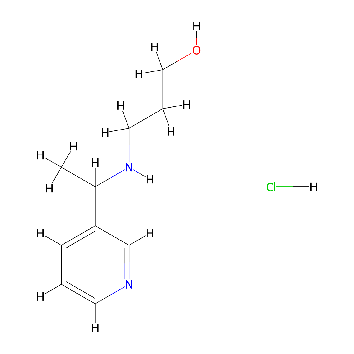 3-((1-(Pyridin-3-yl)ethyl)amino)propan-1-ol hydrochloride molecular structure, CAS 1215351-54-4