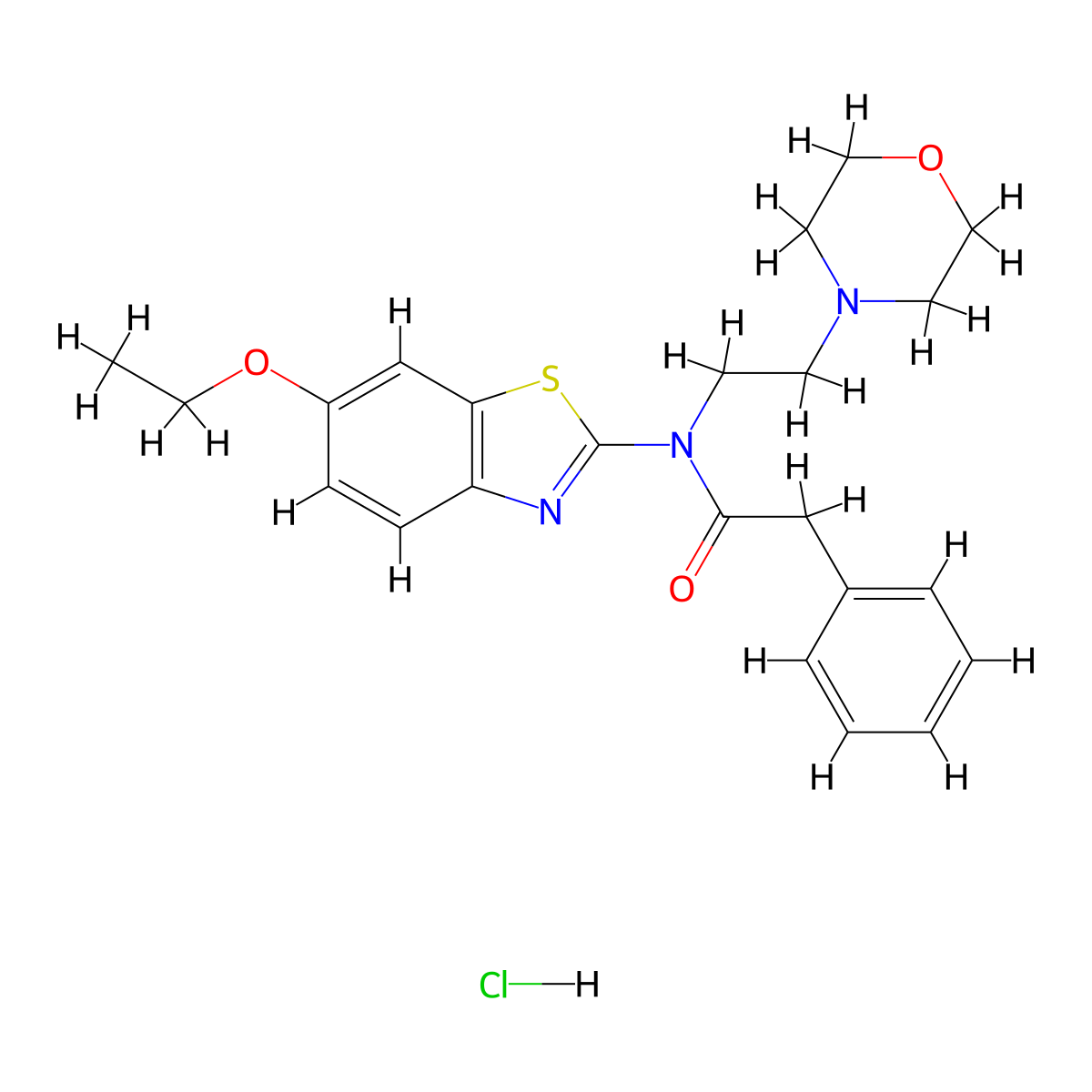N-(6-ethoxybenzo[d]thiazol-2-yl)-N-(2-morpholinoethyl)-2-phenylacetamide hydrochloride molecular structure, CAS 1215370-90-3