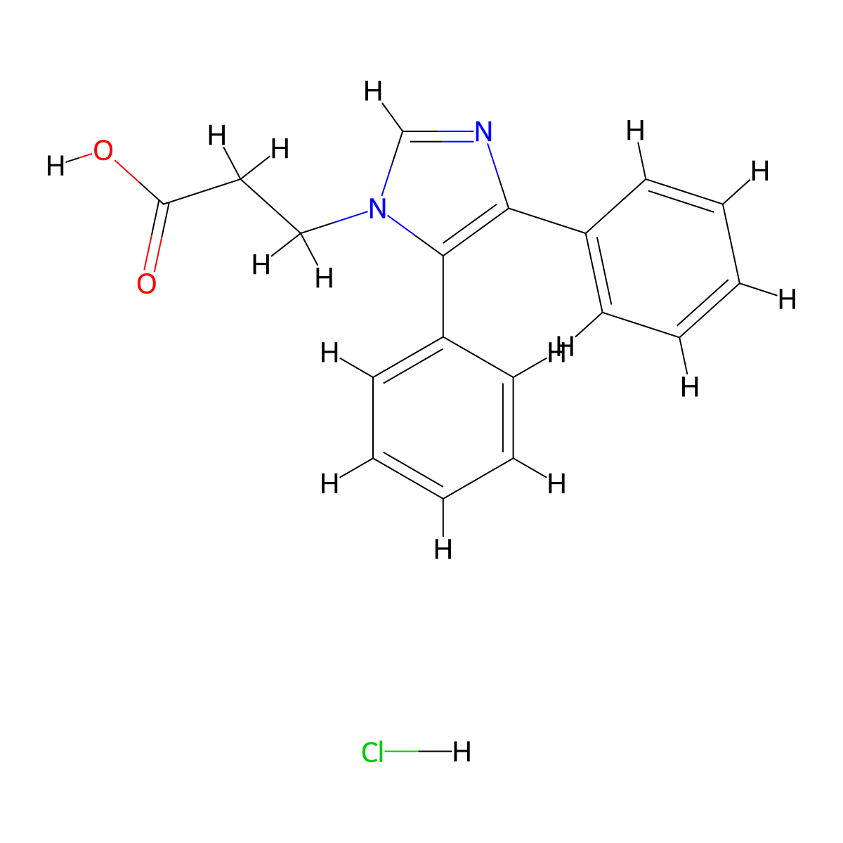3-(4,5-Diphenyl-1H-imidazol-1-YL)propanoic acid hydrochloride molecular structure, CAS 1215372-45-4
