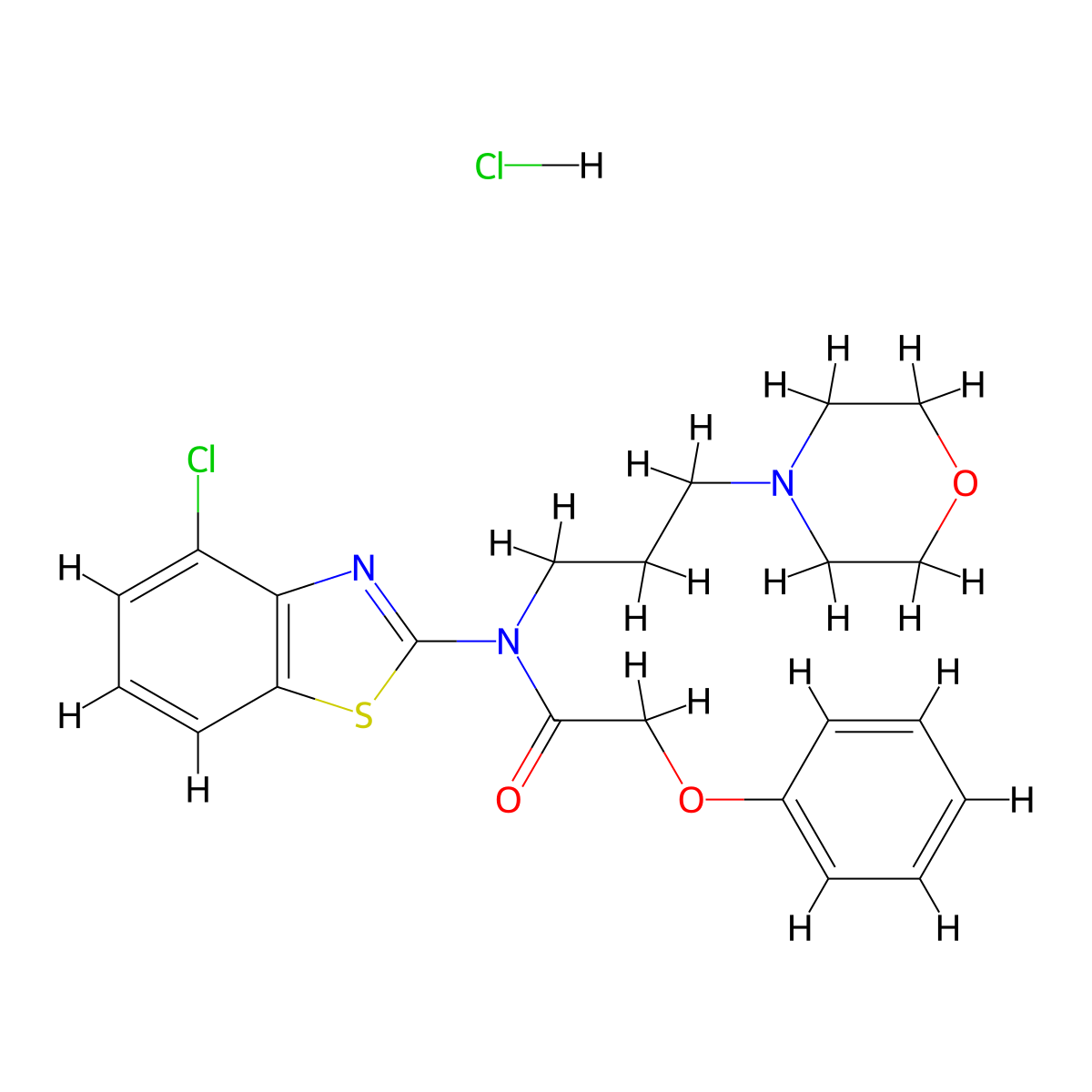N-(4-chlorobenzo[d]thiazol-2-yl)-N-(3-morpholinopropyl)-2-phenoxyacetamide hydrochloride molecular structure, CAS 1215380-16-7