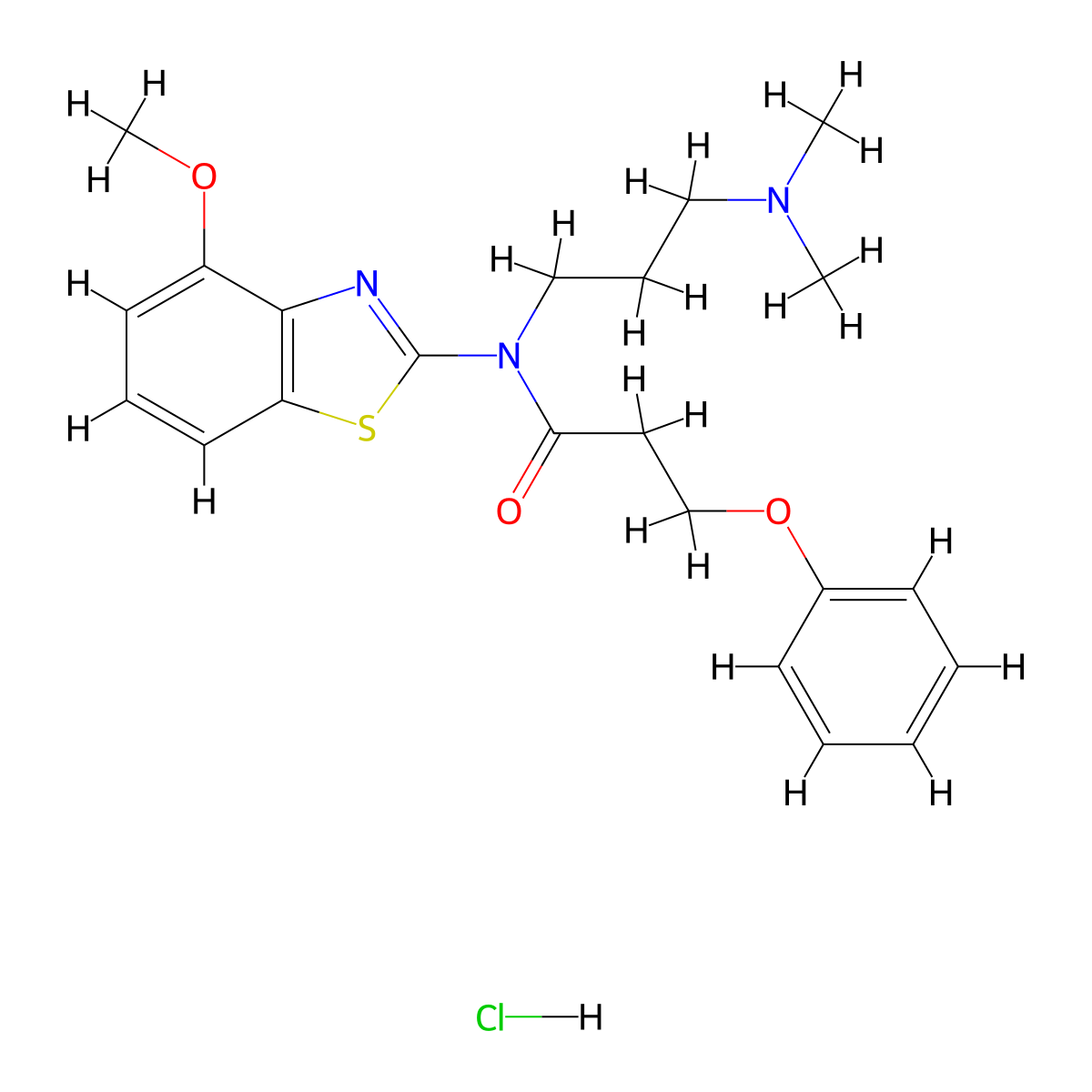 N-(3-(dimethylamino)propyl)-N-(4-methoxybenzo[d]thiazol-2-yl)-3-phenoxypropanamide hydrochloride molecular structure, CAS 1215381-33-1