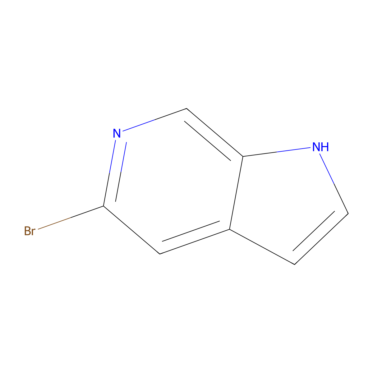 5-bromo-1H-pyrrolo[2,3-c]pyridine molecular structure, CAS 1215387-58-8