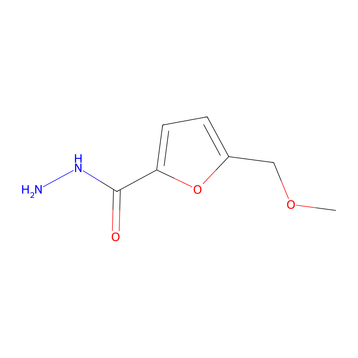 5-(Methoxymethyl)furan-2-carbohydrazide molecular structure, CAS 1215393-05-7
