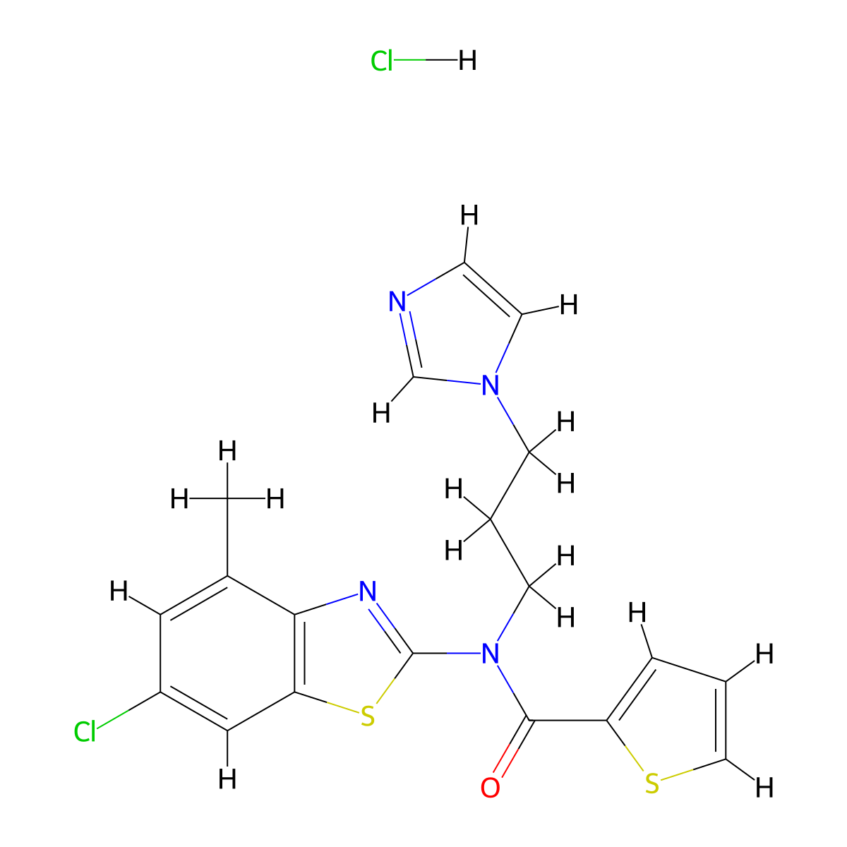 N-(3-(1H-imidazol-1-yl)propyl)-N-(6-chloro-4-methylbenzo[d]thiazol-2-yl)thiophene-2-carboxamide hydrochloride molecular structure, CAS 1215396-13-6