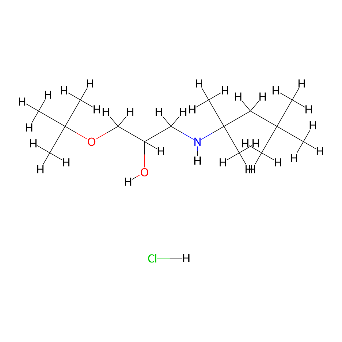 1-(Tert-butoxy)-3-((2,4,4-trimethylpentan-2-yl)amino)propan-2-ol hydrochloride molecular structure, CAS 1215397-00-4