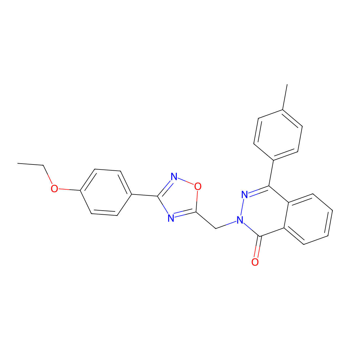 2-((3-(4-ethoxyphenyl)-1,2,4-oxadiazol-5-yl)methyl)-4-(p-tolyl)phthalazin-1(2H)-one molecular structure, CAS 1215397-73-1