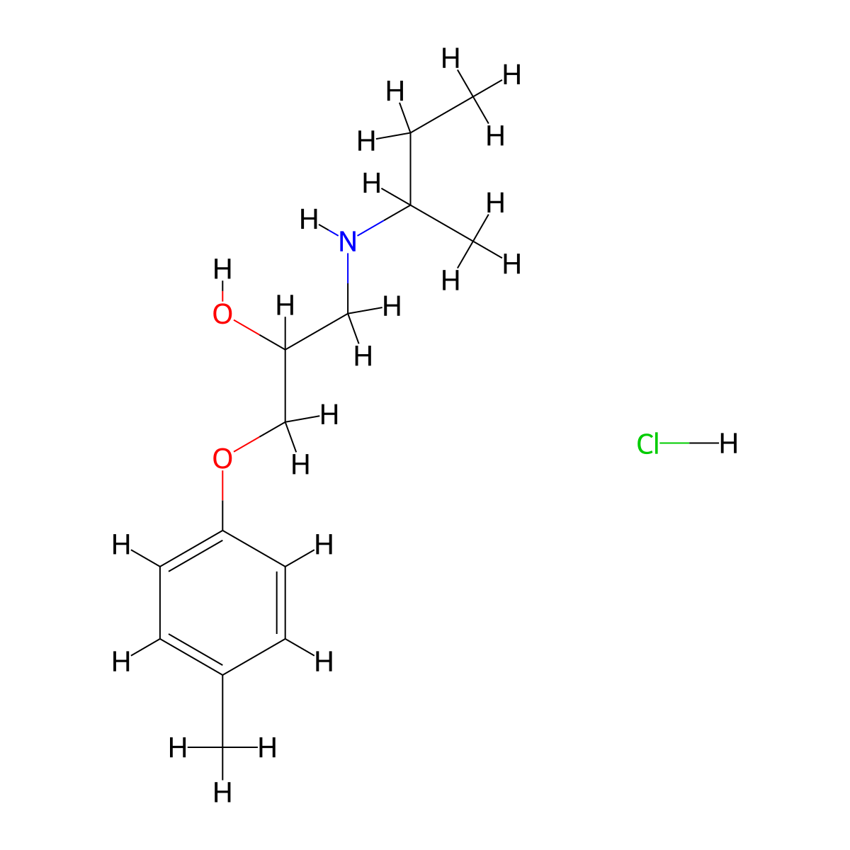 1-(Sec-butylamino)-3-(p-tolyloxy)propan-2-ol hydrochloride molecular structure, CAS 1215398-81-4