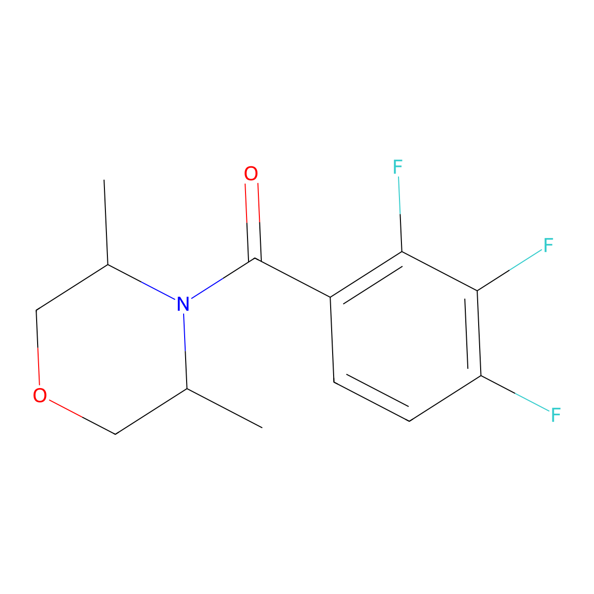 (3,5-Dimethyl-4-morpholinyl)(2,3,4-trifluorophenyl)methanone molecular structure, CAS 1215399-76-0