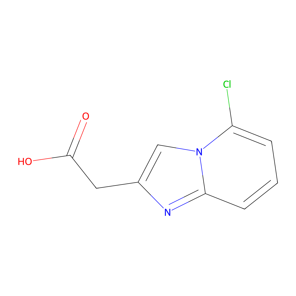 2-(5-Chloroimidazo[1,2-a]pyridin-2-yl)acetic acid molecular structure, CAS 1215412-60-4