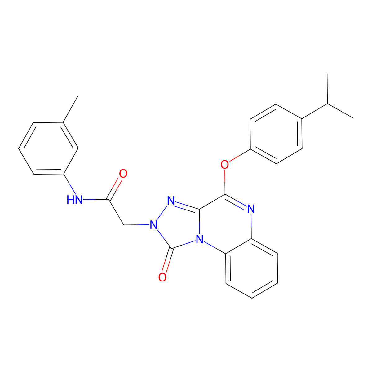 2-[4-(4-isopropylphenoxy)-1-oxo[1,2,4]triazolo[4,3-a]quinoxalin-2(1H)-yl]-N-(3-methylphenyl)acetamide molecular structure, CAS 1215416-38-8
