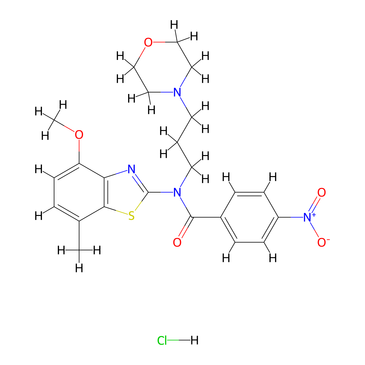 N-(4-methoxy-7-methylbenzo[d]thiazol-2-yl)-N-(3-morpholinopropyl)-4-nitrobenzamide hydrochloride molecular structure, CAS 1215468-21-5