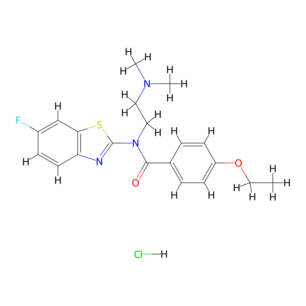N-(2-(dimethylamino)ethyl)-4-ethoxy-N-(6-fluorobenzo[d]thiazol-2-yl)benzamide hydrochloride molecular structure, CAS 1215478-30-0