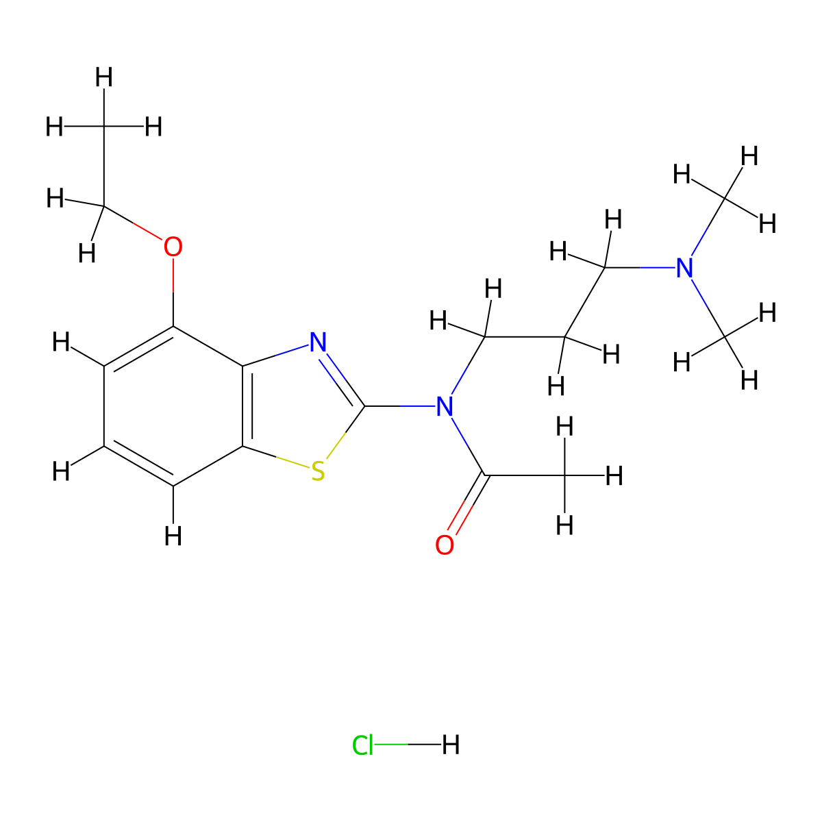N-(3-(dimethylamino)propyl)-N-(4-ethoxybenzo[d]thiazol-2-yl)acetamide hydrochloride molecular structure, CAS 1215482-57-7