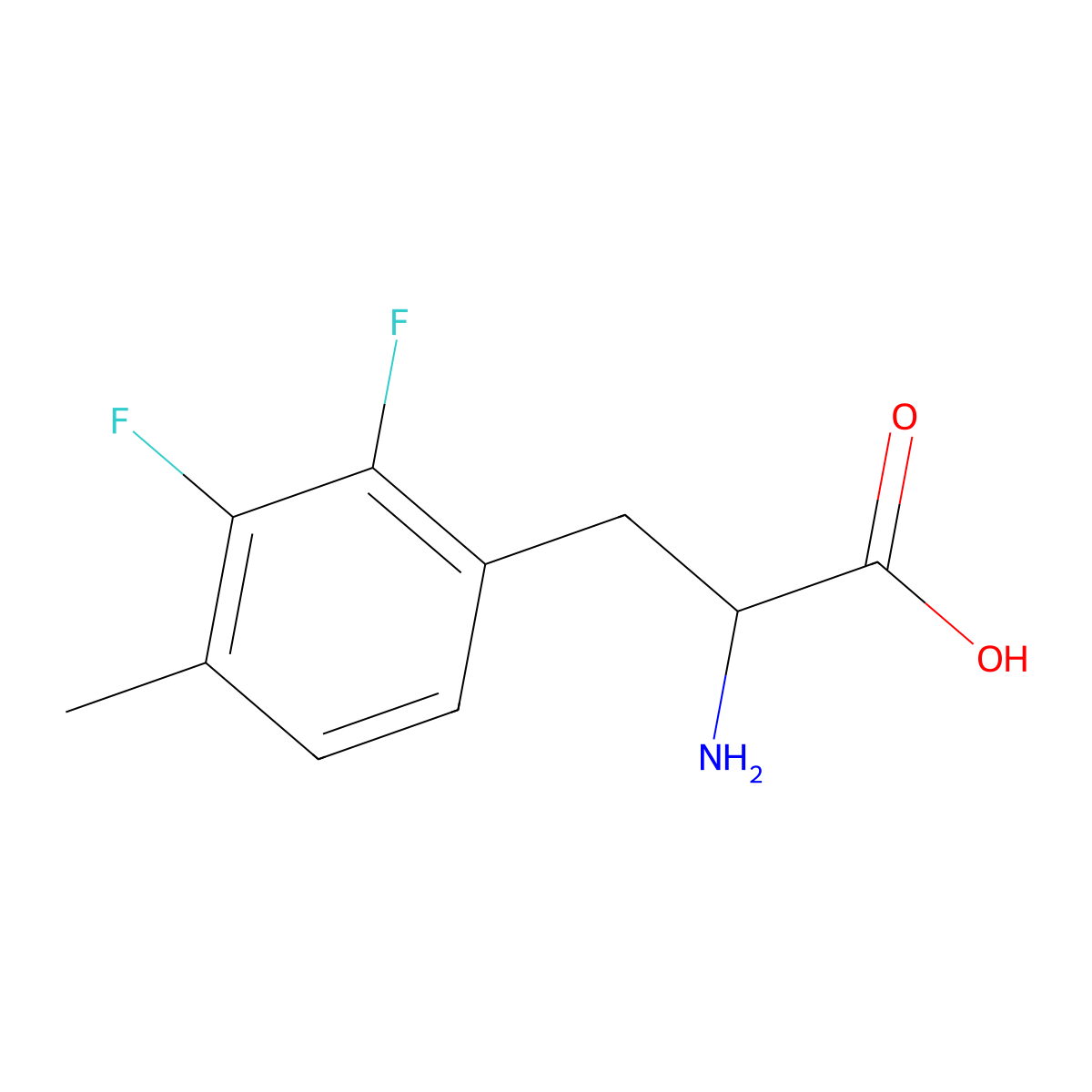 2-Amino-3-(2,3-difluoro-4-methylphenyl)propanoic acid molecular structure, CAS 1215491-30-7