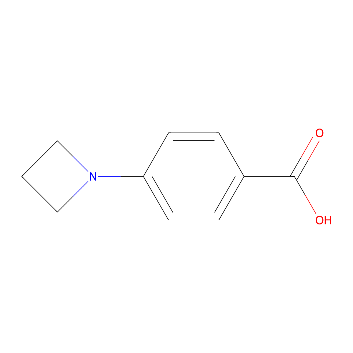 4-(Azetidin-1-yl)benzoic acid molecular structure, CAS 1215494-12-4