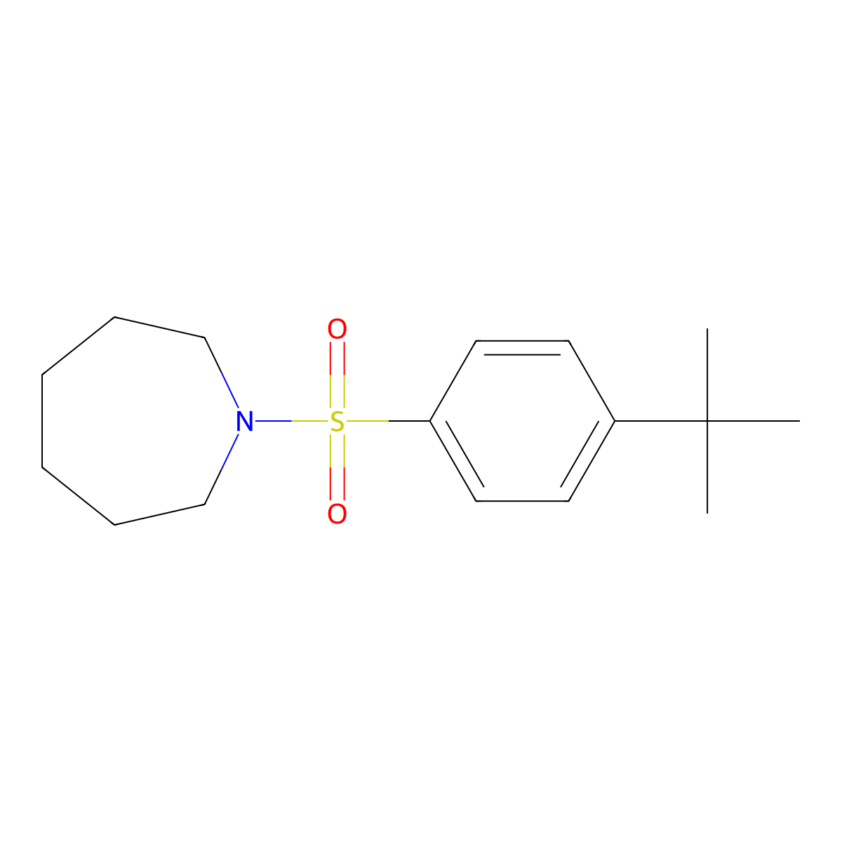 1-(4-Tert-butylphenyl)sulfonylazepane molecular structure, CAS 1215495-25-2