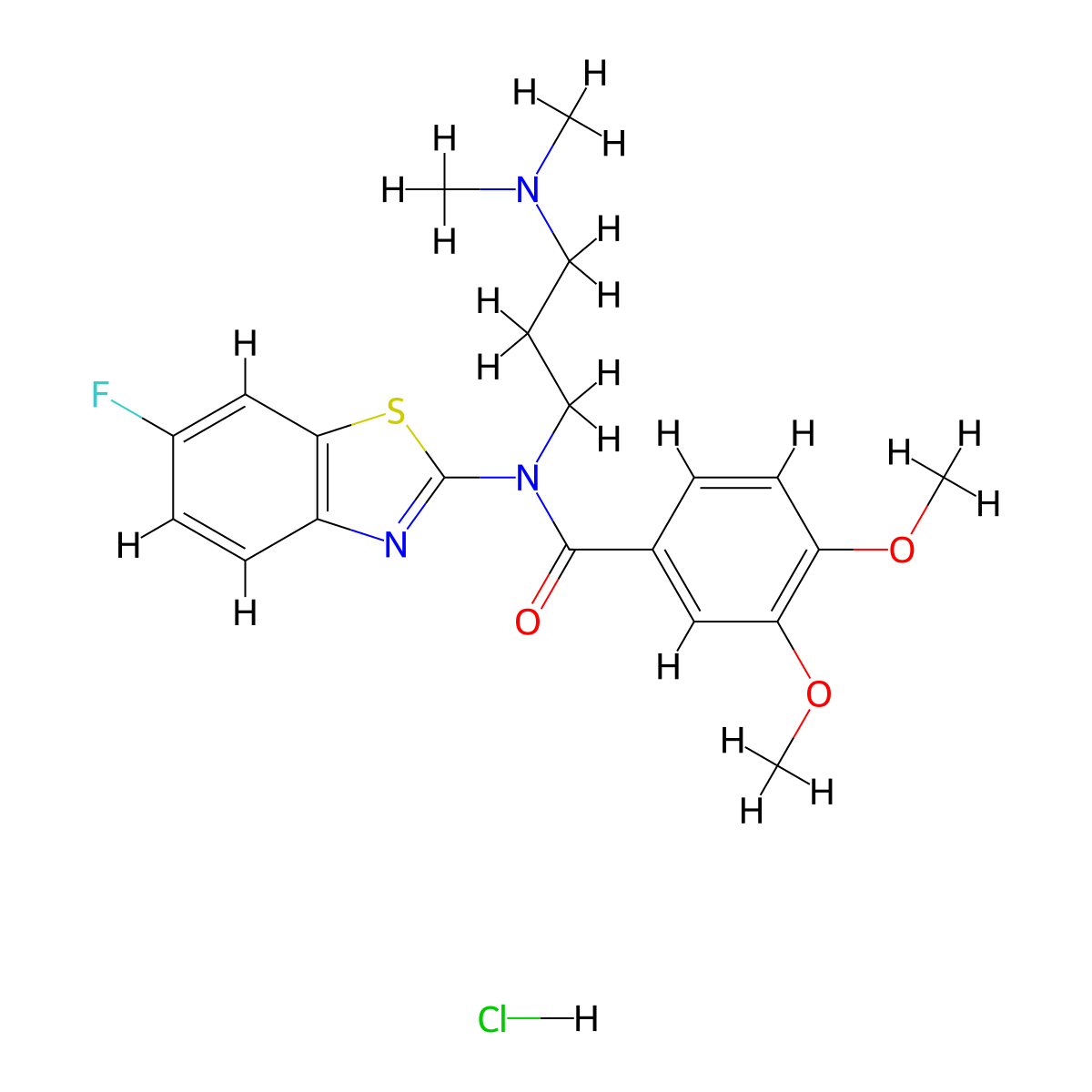 N-[3-(Dimethylamino)propyl]-N-(6-fluoro-1,3-benzothiazol-2-YL)-3,4-dimethoxybenzamide hydrochloride molecular structure, CAS 1215499-44-7