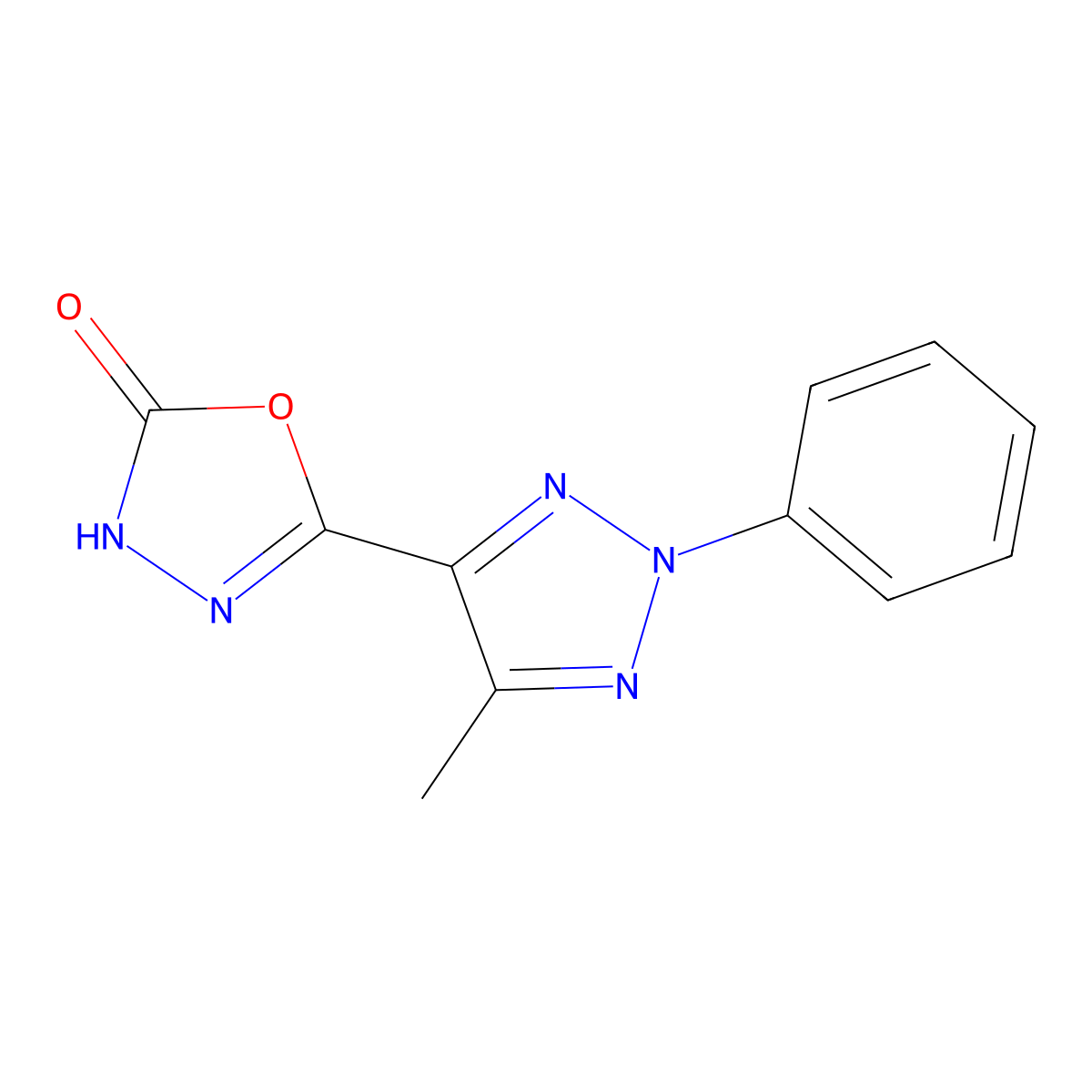 5-(5-Methyl-2-phenyl-2H-1,2,3-triazol-4-yl)-1,3,4-oxadiazol-2(3H)-one molecular structure, CAS 1215503-95-9
