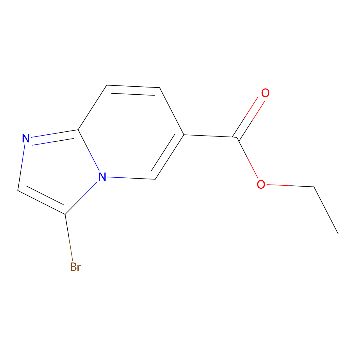 Ethyl 3-Bromoimidazo[1,2-a]pyridine-6-carboxylate molecular structure, CAS 1215504-30-5