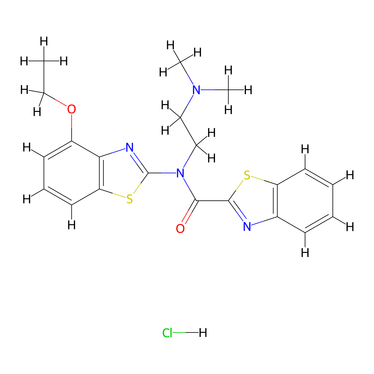 N-(2-(dimethylamino)ethyl)-N-(4-ethoxybenzo[d]thiazol-2-yl)benzo[d]thiazole-2-carboxamide hydrochloride molecular structure, CAS 1215506-83-4