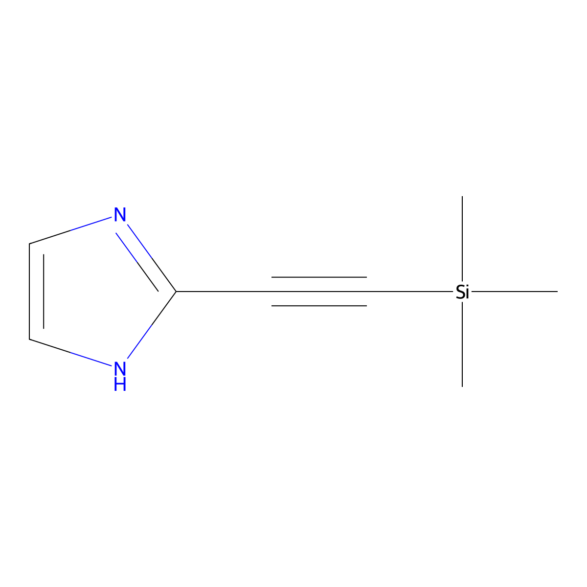 (2-Imidazinylethynyl)trimethylsilane molecular structure, CAS 1215509-54-8