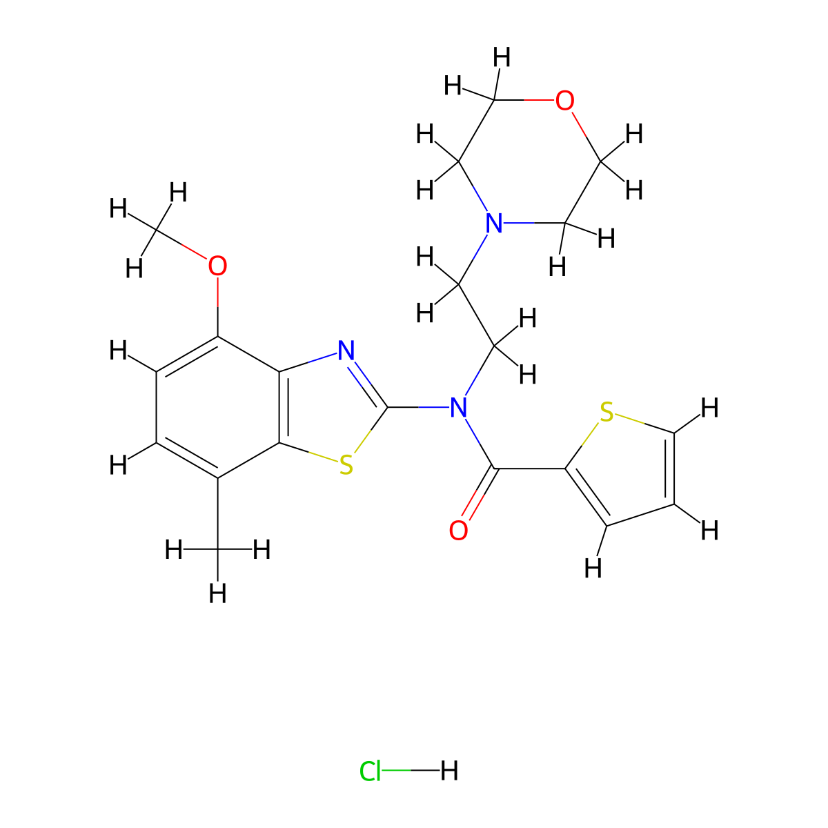 N-(4-methoxy-7-methylbenzo[d]thiazol-2-yl)-N-(2-morpholinoethyl)thiophene-2-carboxamide hydrochloride molecular structure, CAS 1215518-24-3