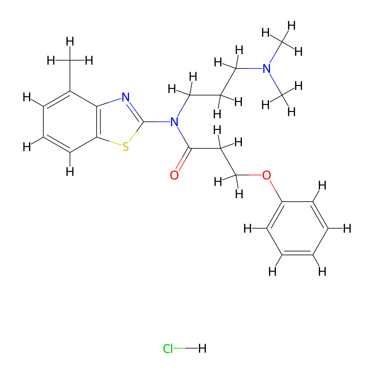 N-[3-(Dimethylamino)propyl]-N-(4-methyl-1,3-benzothiazol-2-YL)-3-phenoxypropanamide hydrochloride molecular structure, CAS 1215520-64-1