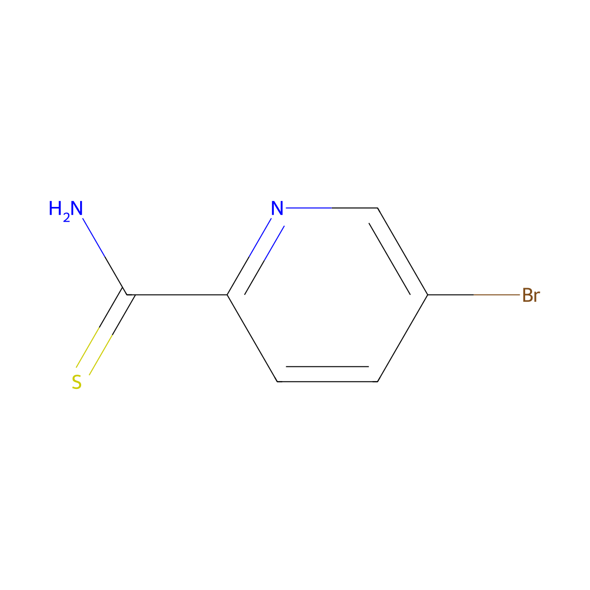 5-Bromopyridine-2-carbothioamide molecular structure, CAS 1215520-94-7