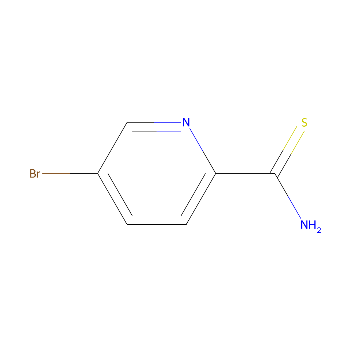 5-Bromopyridine-2-carbothioamide molecular structure, CAS 1215520-94-7