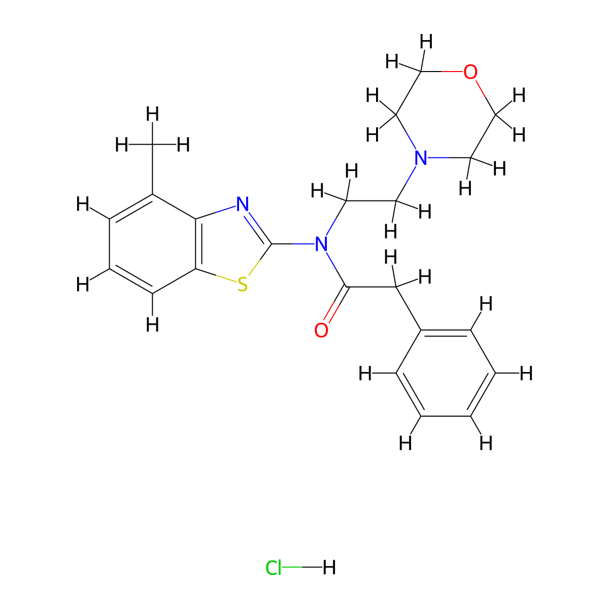 N-(4-methylbenzo[d]thiazol-2-yl)-N-(2-morpholinoethyl)-2-phenylacetamide hydrochloride molecular structure, CAS 1215521-13-3