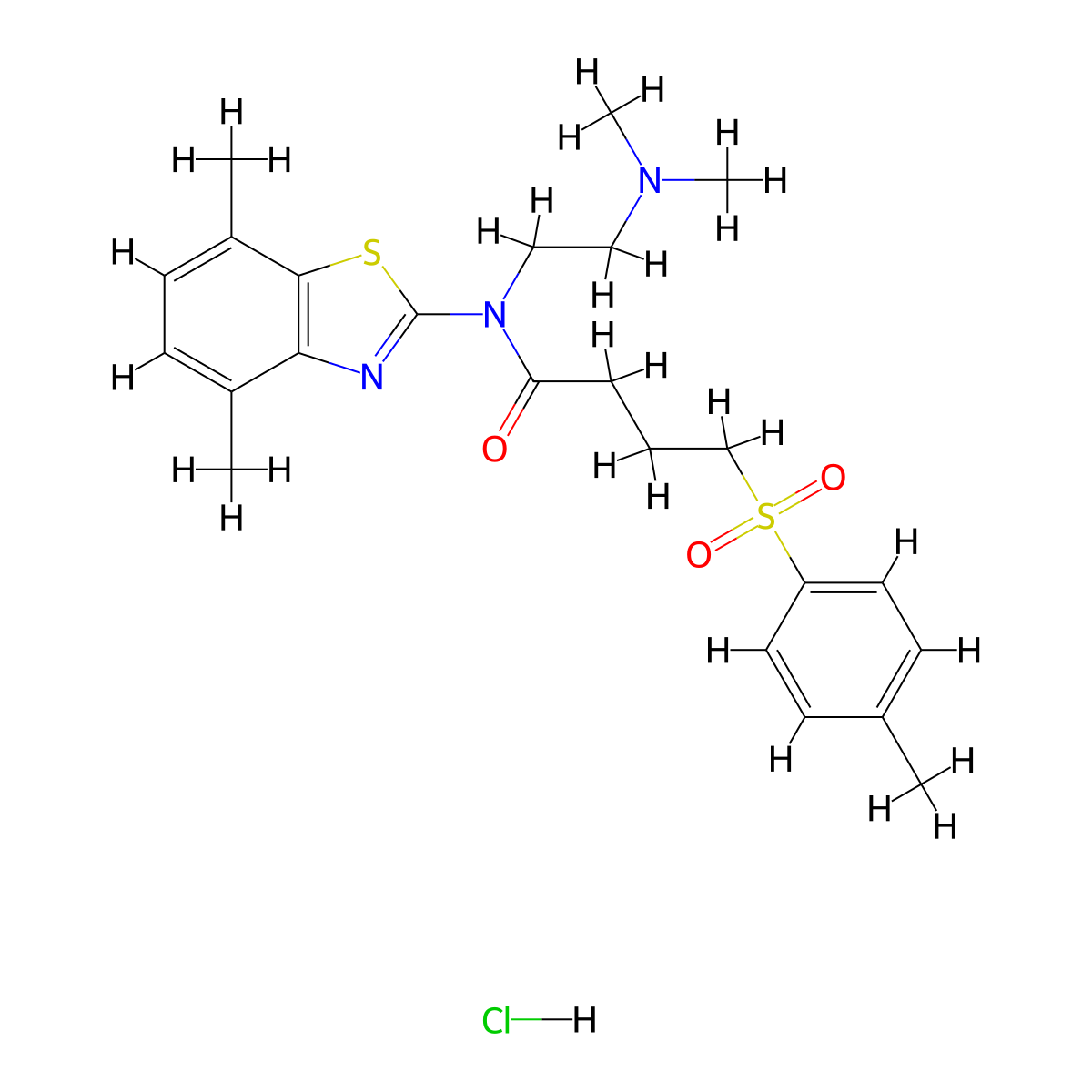 N-(2-(dimethylamino)ethyl)-N-(4,7-dimethylbenzo[d]thiazol-2-yl)-4-tosylbutanamide hydrochloride molecular structure, CAS 1215527-70-0