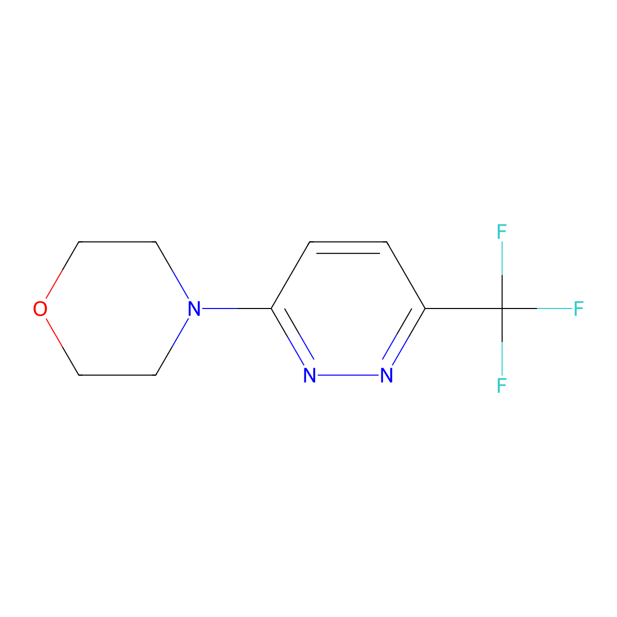 4-[6-(Trifluoromethyl)pyridazin-3-yl]morpholine molecular structure, CAS 1215530-49-6