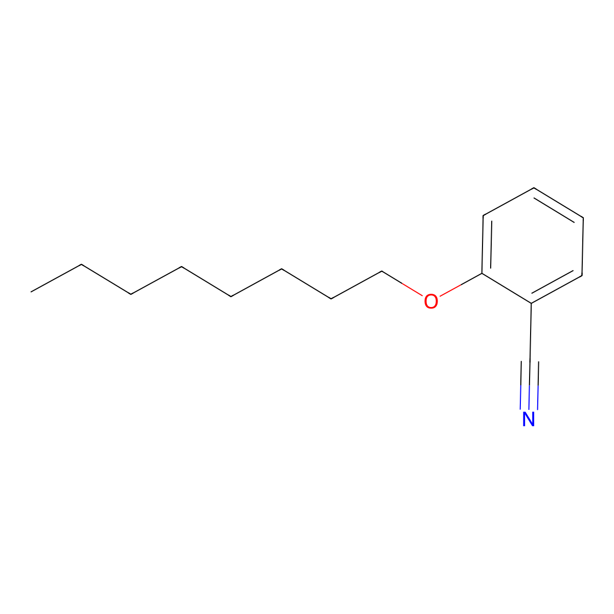 2-(Octyloxy)benzonitrile molecular structure, CAS 121554-14-1